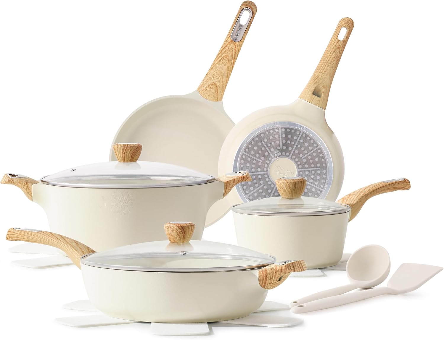 SENSARTE Ceramic Cookware Sets, Pot...
