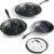 HexClad 6pc Hybrid Nonstick Frying Pans Set with Lids, 8, 10 & 12″ Pans